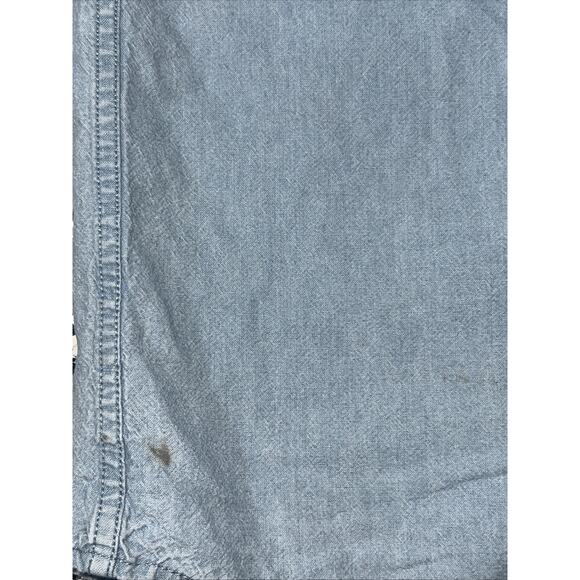 Vintage Warner Bros Button Up Taz WILD Denim Long Sleeve Shirt Mens Size Medium - Picture 9 of 10